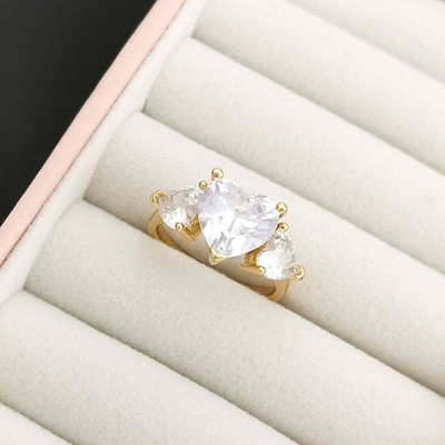 QMHJE Cristal Roz Piatra Inima Dragoste Cercei Bratara Inel Colier Choker pentru Femei Nunta Aur Argintiu Culoare Tenis Infinit