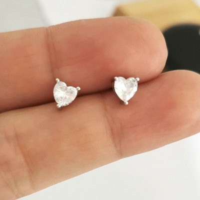 QMHJE Cristal Roz Piatra Inima Dragoste Cercei Bratara Inel Colier Choker pentru Femei Nunta Aur Argintiu Culoare Tenis Infinit