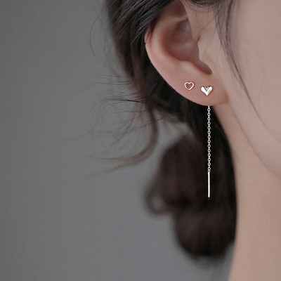 316L rozsdamentes acél hosszú bojt fülbevaló nőknek Elegáns egyszerű arany színű csepp fülbevaló Stílusos ékszer egyéni ajándék