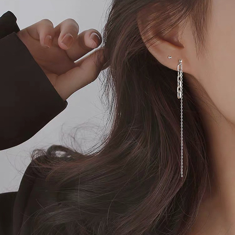 Divatos punk menő lány fülbevaló női lányoknak divatos fém lánc Boucle D'oreille esküvői menyasszonyi ékszer Ajándékok