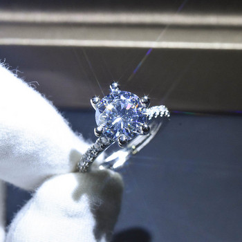 2021 Нови модерни елегантни пръстени с циркон за жени Годежен дизайн с бял CZ кристал Горещи разпродажби Пръстени с циркон Женски сватбени бижута