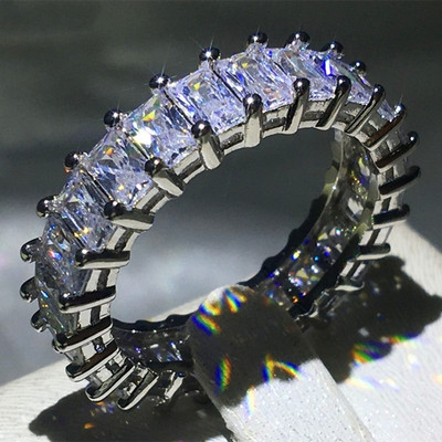 2021 új divatos elegáns cirkon gyűrűk nőknek fehér CZ kristály eljegyzési dizájn Akciós cirkon gyűrűk női esküvői ékszerek