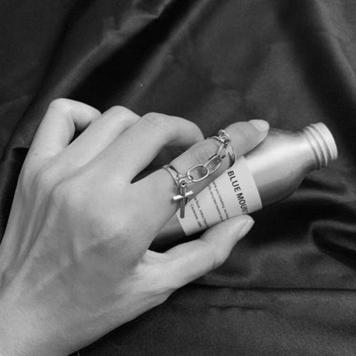 LATS Punk Cool Hip Pop Gredzeni Daudzslāņu Regulējama Ķēde Četri Atvērti Pirksti Gredzeni Sakausējums Vīrietim Rotate Gredzeni Sievietēm Ballīte Dāvana