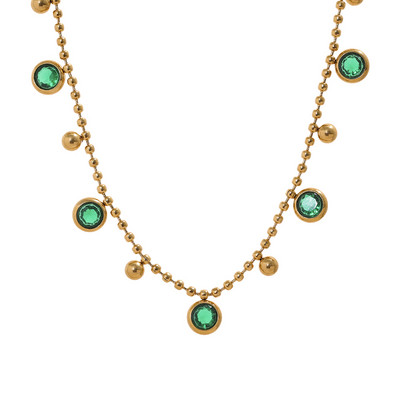 Yhpup luxus fényes cirkónia lánc rozsdamentes acél esztétikus nyaklánc karkötő vízálló divat ékszer női parti ajándék