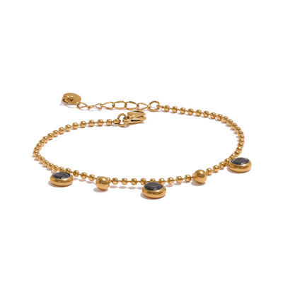 Yhpup luxus fényes cirkónia lánc rozsdamentes acél esztétikus nyaklánc karkötő vízálló divat ékszer női parti ajándék