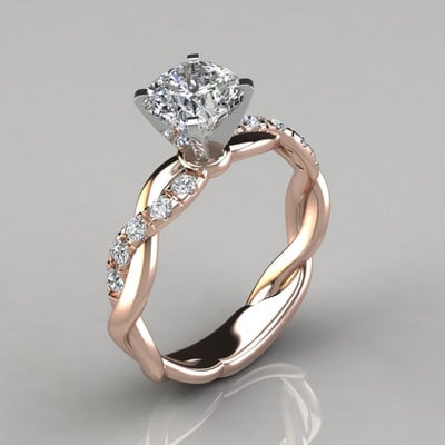 Noi inele cu design cu gheare de logodnă de cristal la modă pentru femei AAA Inele cubice elegante cu zircon alb Bijuterii de nuntă pentru femei Cadouri