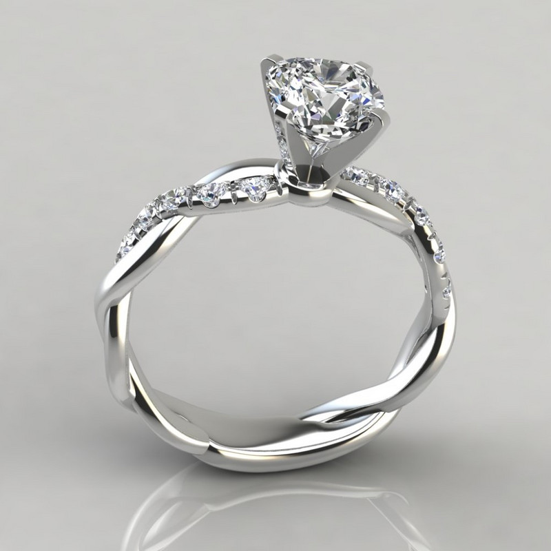Noi inele cu design cu gheare de logodnă de cristal la modă pentru femei AAA Inele cubice elegante cu zircon alb Bijuterii de nuntă pentru femei Cadouri