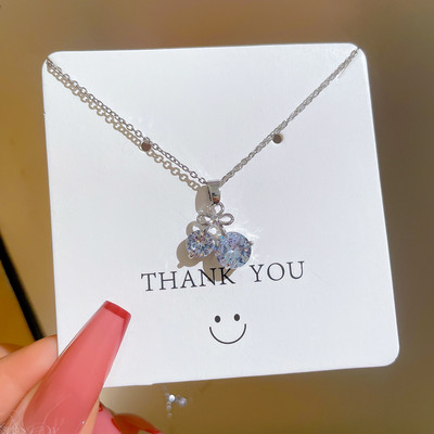 Gyönyörű arany színű kristály cseresznyevirág fülbevaló virág virágos ékszer készlet szép kő nyaklánc és fülbevaló női gallér