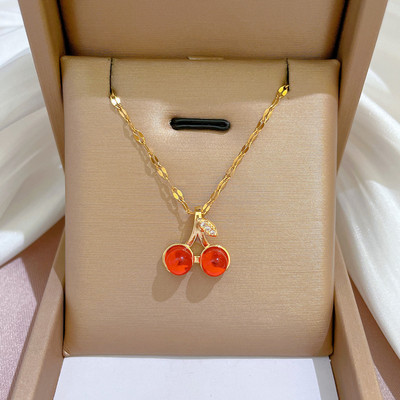 Gyönyörű arany színű kristály cseresznyevirág fülbevaló virág virágos ékszer készlet szép kő nyaklánc és fülbevaló női gallér