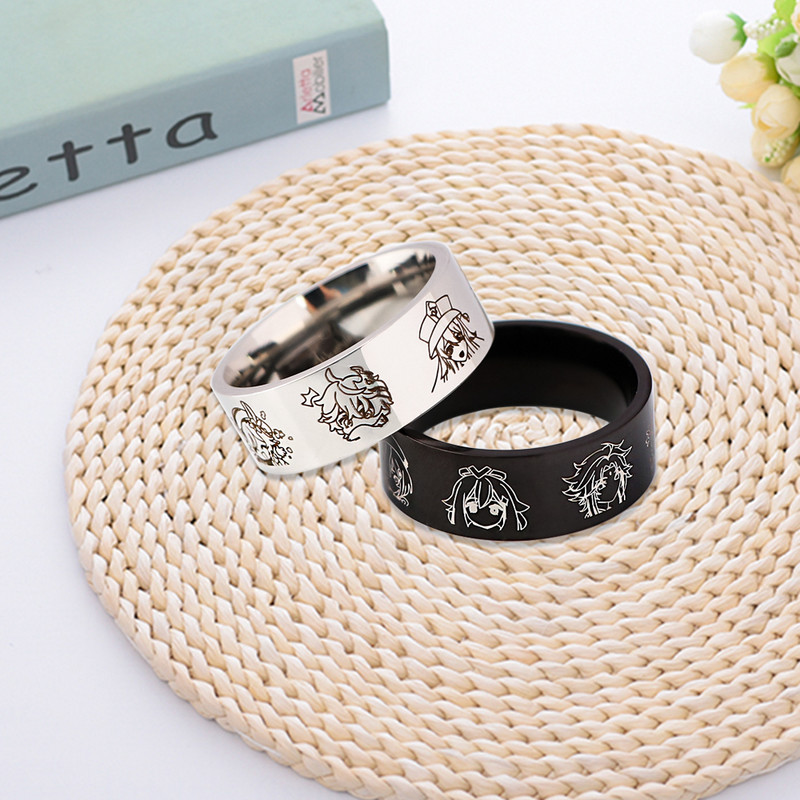 LB3157 Genshin Impact Δαχτυλίδια παιχνιδιών Μόδα Γούρια Δαχτυλίδι δάχτυλων Γυναικεία Κοσμήματα Δαχτυλίδι Ανδρικά Δαχτυλίδια από ανοξείδωτο ατσάλι για εφήβους