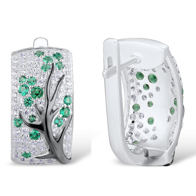 LXOEN Модни луксозни комплекти бижута с микроинкрустирани клонки на сливово дърво за жени С обеци и пръстен от червен циркон Сватбен комплект бижута