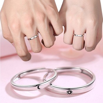 1 чифт пръстени за двойка котенца Сладък отворен пръстен за жени, мъже, регулируеми пръстени за пръсти, романтични влюбени, юбилей, подарък