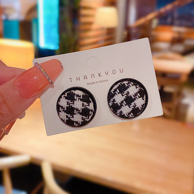 Vintage Μαύρα Flocking Σκουλαρίκια Charm γεωμετρικά Bowknot καρφωτά σκουλαρίκια για γυναίκες Μόδα για κορίτσια Ασυνήθιστα κοσμήματα Αξεσουάρ αυτιών