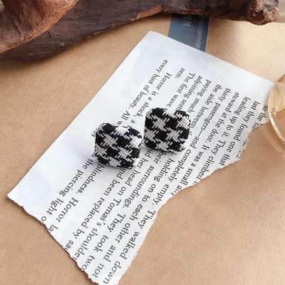 Vintage Μαύρα Flocking Σκουλαρίκια Charm γεωμετρικά Bowknot καρφωτά σκουλαρίκια για γυναίκες Μόδα για κορίτσια Ασυνήθιστα κοσμήματα Αξεσουάρ αυτιών