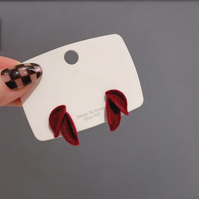 Vintage Μαύρα Flocking Σκουλαρίκια Charm γεωμετρικά Bowknot καρφωτά σκουλαρίκια για γυναίκες Μόδα για κορίτσια Ασυνήθιστα κοσμήματα Αξεσουάρ αυτιών