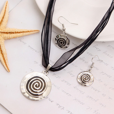 Luxus akril esküvői ékszer készletek nőknek Színes hosszú levelű négyzet alakú medál nyaklánc csepp fülbevaló készletek Boho ékszer ajándék