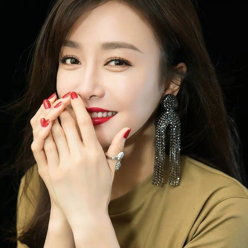 XIALUOKE Bojt Geometrikus kristály lógó fülbevaló nőknek Vintage Hyperbole teljes strasszos csepp fülbevaló divat ékszer