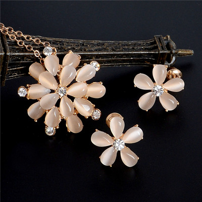 ZOSHI Luksuzni kompleti nakita s privjescima od austrijskog kristala i opala, afričke perle zlatne boje, ženski komplet naušnica, ogrlica