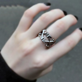 Модни тенденции за 2022 г. Пръстени за бижута Неизбледняващи метални пръстени от неръждаема стомана Пръстени с тъмни стрелки, подходящи за момичета Подаръци за дамско парти