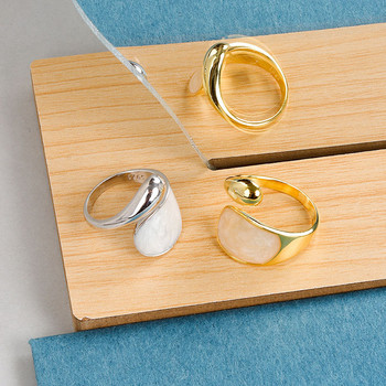 LIVVY Сребърен цвят Минималистични неправилни пръстени за жени Двойки Винтидж бижута Прост отворен пръстен Най-добър подарък
