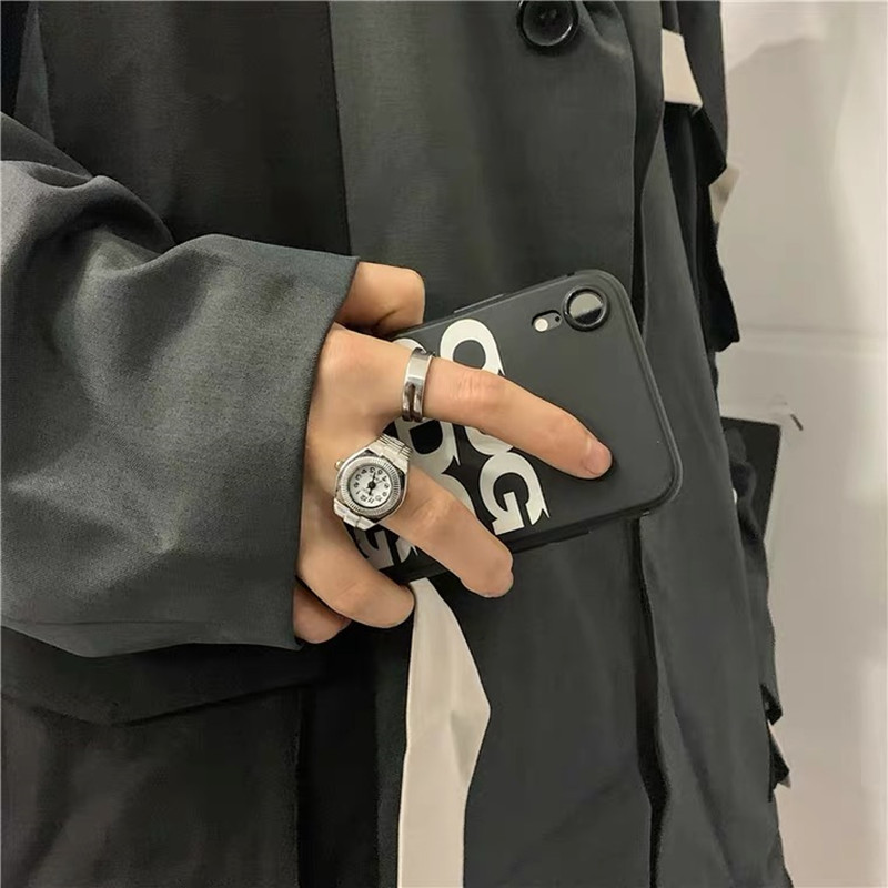 Inele Vintage Punk Elastic Inele de ceas cu quartz elastic pentru femei Bărbați 2021 Accesorii pentru cuplu hip-hop pentru individualitate nouă