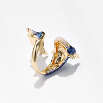 Εξαιρετικό σμάλτο δράκος δαχτυλίδι πανκ Βίκινγκ Ζώο Φίδι Ρυθμιζόμενο δαχτυλίδι Γυναικεία Προσωπικότητα Κοσμήματα Δώρα αγάπης
