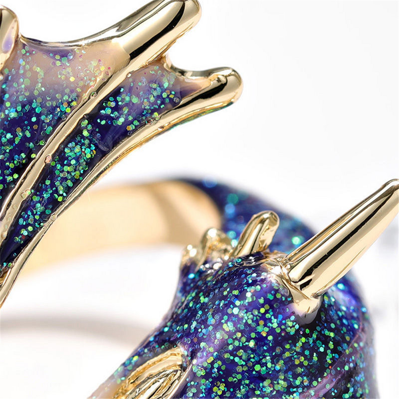 Peen moe emailiga draakonsõrmus punk viikingid loomamadu, reguleeritav sõrmsõrmus Naiste isikupära peoehted armastuskingitused