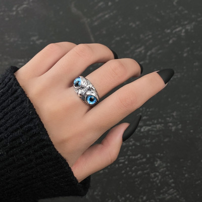 Retro ezüst színű pillangó kígyó békagyűrű férfiaknak női punk egyéniség geometrikus antik divatos állítható gyűrűk