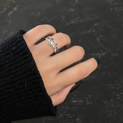Retro ezüst színű pillangó kígyó békagyűrű férfiaknak női punk egyéniség geometrikus antik divatos állítható gyűrűk
