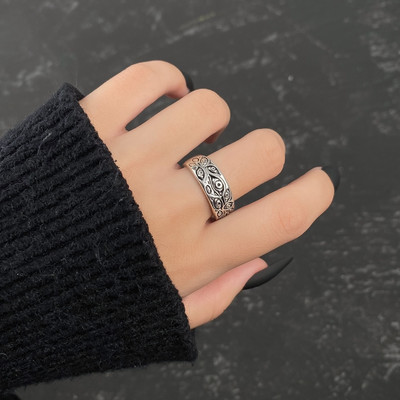 Retro ezüst színű pillangó kígyó békagyűrű férfiaknak női punk egyéniség geometrikus antik divatos állítható gyűrűk