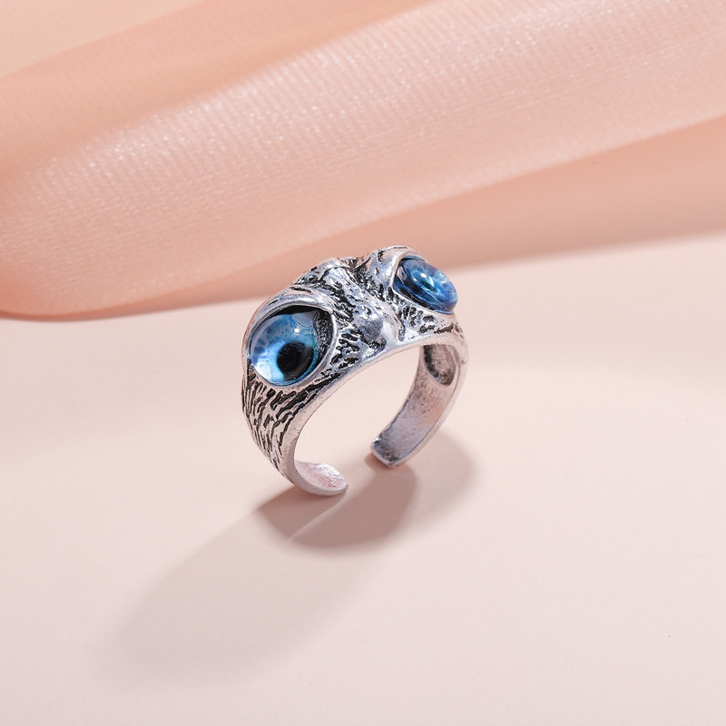 Retro ezüst színű pillangó kígyó békagyűrű férfiaknak női punk egyéniség geometrikus antik divatos állítható gyűrűk