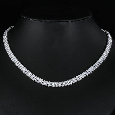 LXOEN Seturi de bijuterii de nuntă de lux cu zirconiu cubic strălucitor pentru femei, de culoare aur alb, colier rotund, cercei, brăţară nou