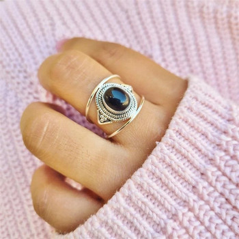 Луксозен пръстен с черен камък Циркон Булчински годежни сватбени пръстени за жени Женско парти Бижута Модни аксесоари Подаръци за нея