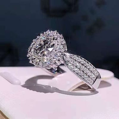 Inele de damă Bijuterii de nuntă de lux rafinate Inel de piatră verde cristal pentru femeie Cadou clasic de vacanță