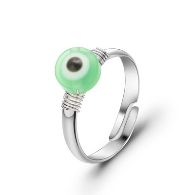 Lucky Turc Roșu Albastru Evil Eyes Inel pentru femei bărbați zircon geometric inimă design deschis cuplu inele bijuterii nunta prieteni gif