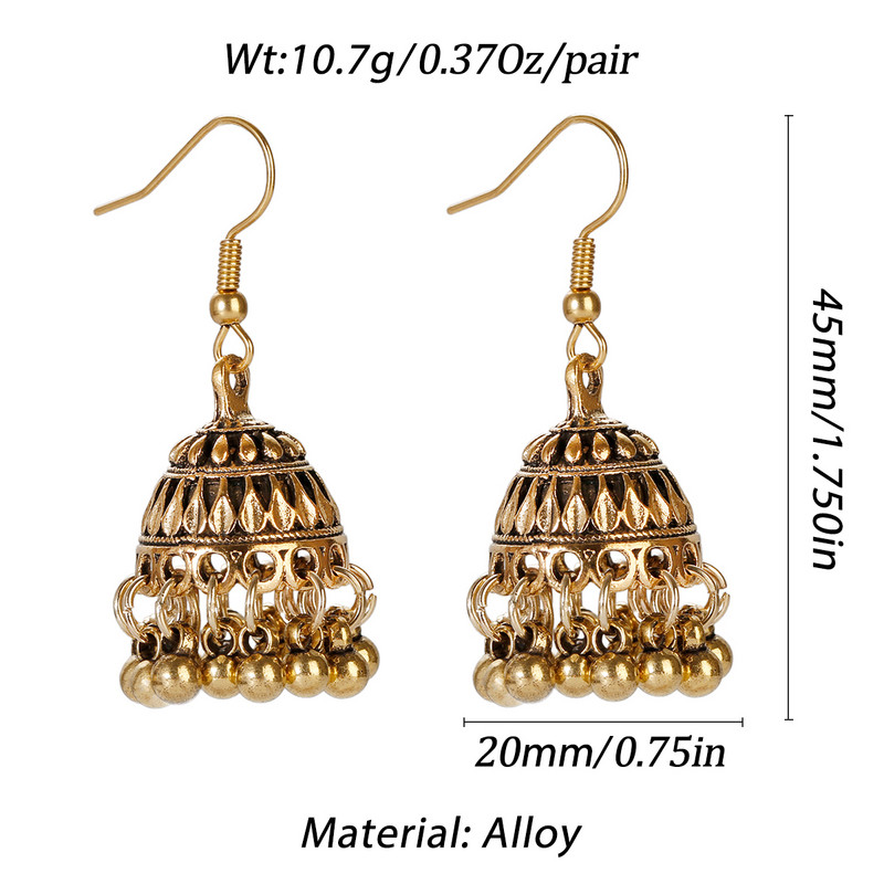 Set de bijuterii indiene retro de lux, cercei/colier, bijuterii de nuntă, umerașe, cercei Jhumka sculptate etnic