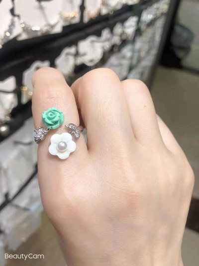 2022-es koreai új, gyönyörű, szép rózsaszín szerelmes nyitógyűrű, divatos temperamentum, sokoldalú gyűrű női ékszerek