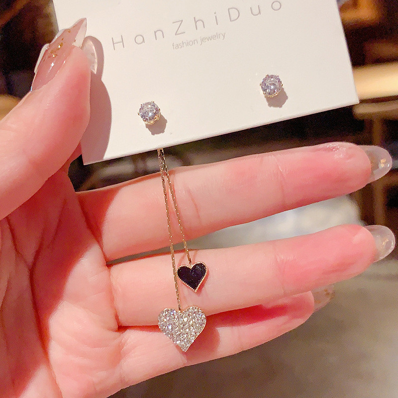 2022 Új divat Egyedi személyiség Fényes Egyszerű Szerelem Bojt őszibarack Szív Fülbevaló Party Ékszer Kitűnő ajándék nagykereskedés