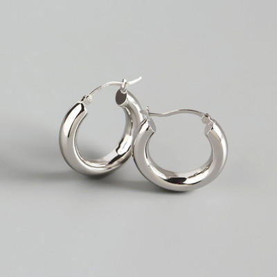 AOMU 3 cm lățime de primăvară noi, simplu, geometric, minimalism, auriu, argint, cercei rotunzi cu cerc de metal gros, pentru femei, fete, bijuterii