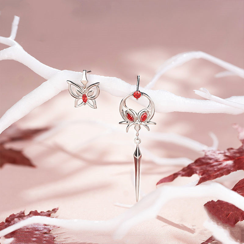 Anime Tian Guan Ci Fu fülbevaló Mennyország hivatalos áldása Hua Cheng Xie Lian Cosplay női fülcsavarok medál ékszerek ajándékok