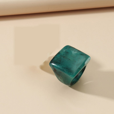 2021 Trend Korea fehér zöld gyűrűk szett nőknek ujj ékszerek akril gyanta utazási gyűrűk vintage divat lányoknak születésnapi ajándékok