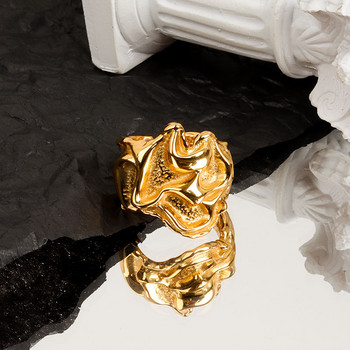 LIVVY Δαχτυλίδια ακανόνιστου πλάτους για γυναικείο ζευγάρι Creative Fashion Vintage Ανοιχτό Ρυθμιζόμενο Δώρο Κοσμήματα σε Ασημί χρώμα