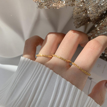 Νέα άφιξη 2021 Trend, αστραφτερό δαχτυλίδι απλού στυλ Ευέλικτο διακοσμητικό συμπαγές δαχτυλίδι με δείκτη Γυναικεία κοσμήματα μόδας