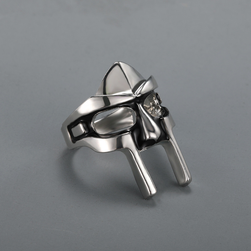 Inele clasice retro MF DOOM cu masca pentru bărbați, gladiator, stil punk, faraon egiptean, inel masculin, hip hop, petrecere, bijuterii gotice, accesorii