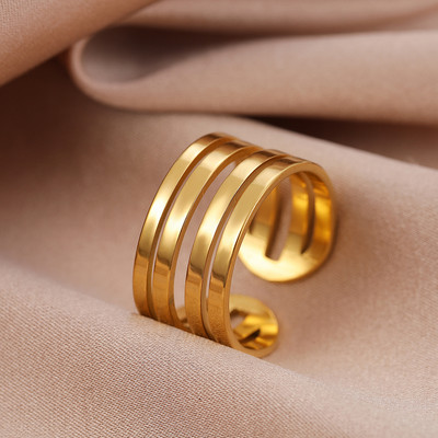 Nerezový oceľový prsteň Vintage sedmokrásky Kvety Otvorené Módne Dámske Pár Nastaviteľné Prsteňe Pre Ženy Šperky Estetické Dievčatá Darčeky