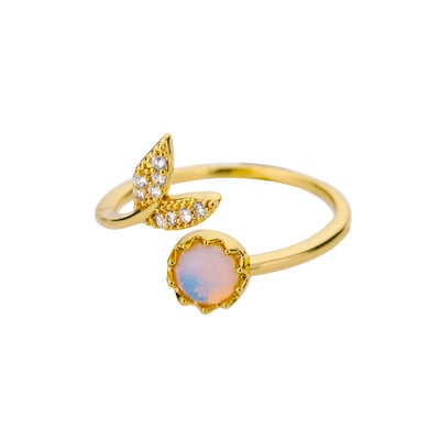 Inele de zircon cu inimă de epocă ajustabile pentru femei Inele de nuntă din oțel inoxidabil de culoare aurie Bijuterii estetice pentru femei anillos mujer