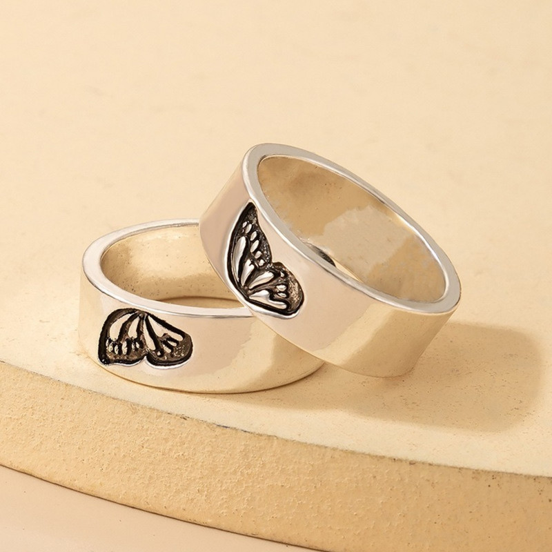 Σετ δαχτυλίδια καρδιάς μόδας 2022 Δαχτυλίδια αγάπης για ζευγάρια εραστές Άνδρες γυναίκες κορίτσια Δώρο για το πάρτι του Αγίου Βαλεντίνου για τη γαμήλια δαχτυλίδι φίλη