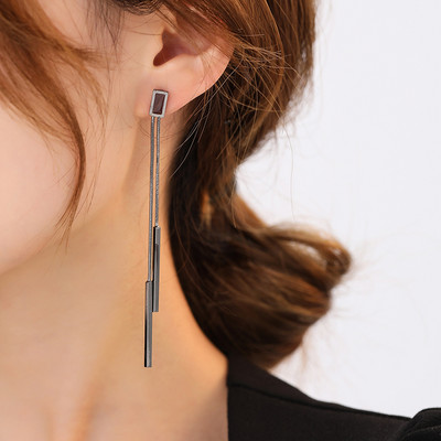 Vintage duge, kvadratne, kvadratne, viseće naušnice za žene, korejske viseće naušnice s dugim nitima, modni nakit Oorbellen Brincos