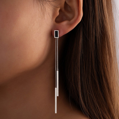 Vintage duge, kvadratne, kvadratne, viseće naušnice za žene, korejske viseće naušnice s dugim nitima, modni nakit Oorbellen Brincos