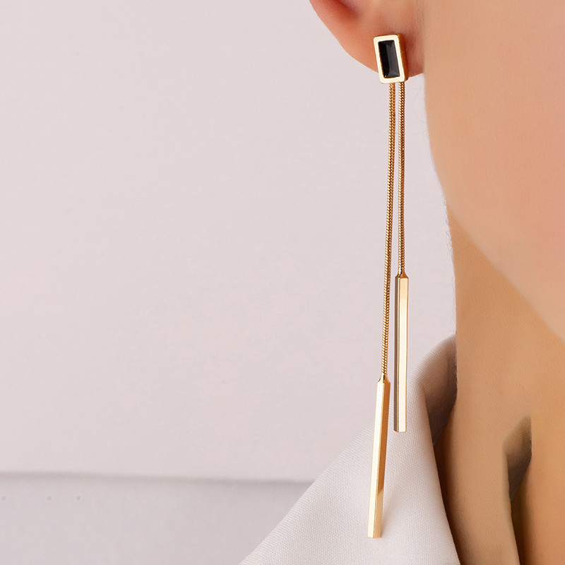 Vintage duge, kvadratne, kvadratne, viseće naušnice za žene, korejske viseće naušnice s dugim nitima, modni nakit Oorbellen Brincos